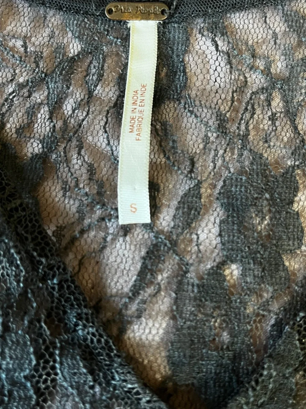 Free People Lace Inset Tank Size Small